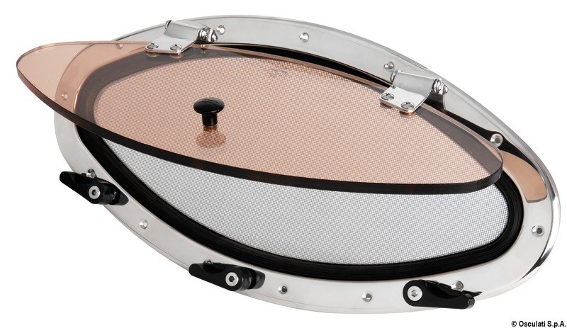 Oblò inox ellittico mm 510x250 