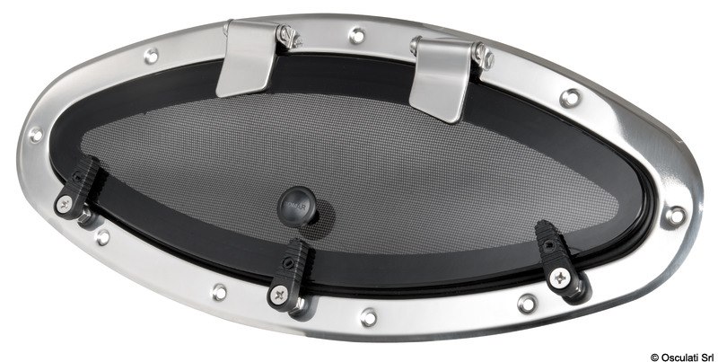 Oblò Bomar inox ellittico 460 x 200 mm 