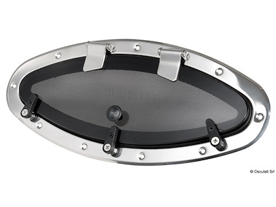 Oblò Bomar inox ellittico 460 x 200 mm 
