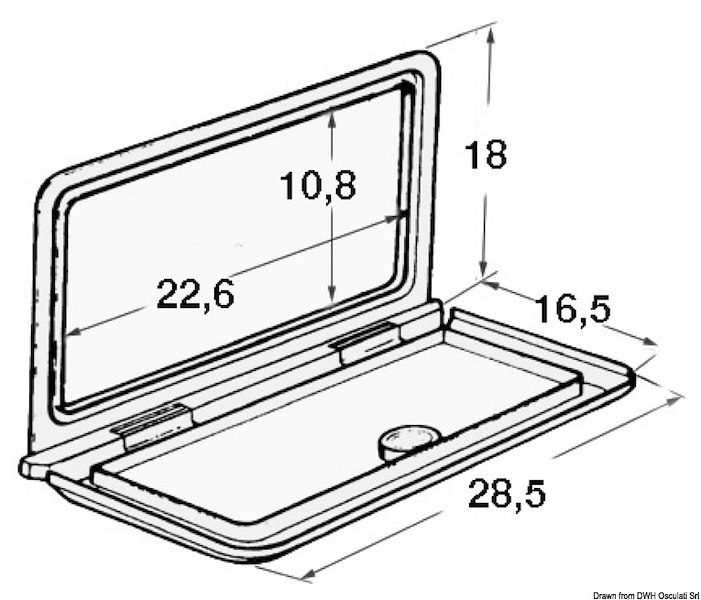 Vano portaoggetti con frontalino bianco