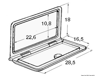 Vano portaoggetti con frontalino bianco