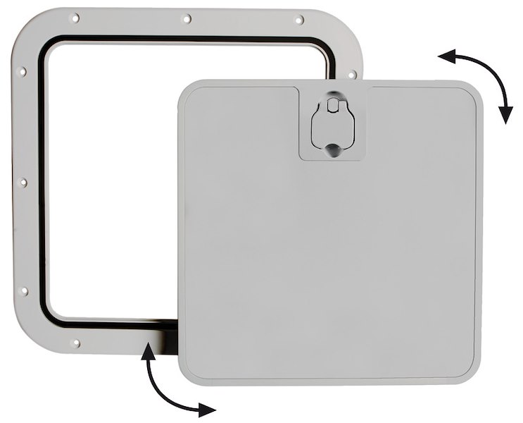 Portello d’ispezione con frontale estraibile