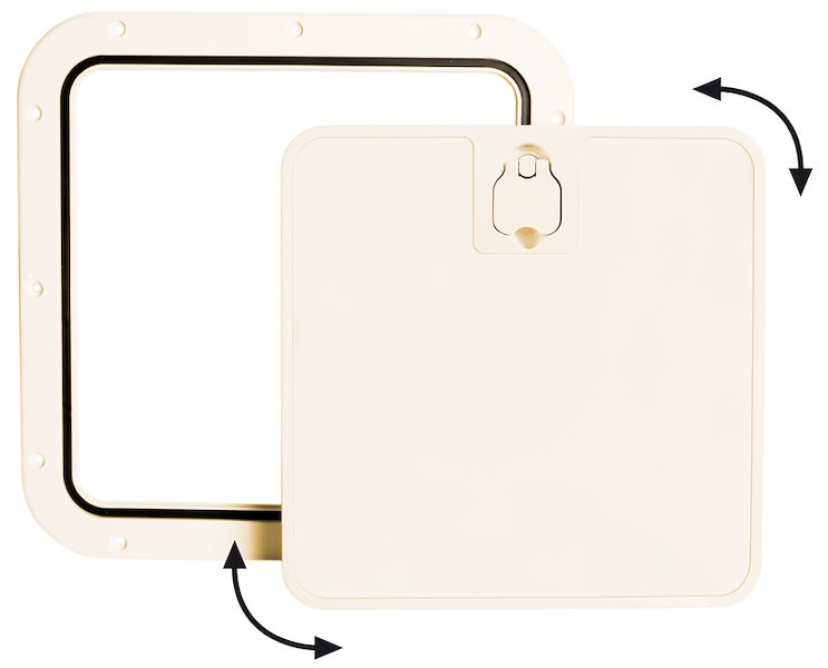 Portello d’ispezione con frontale estraibile