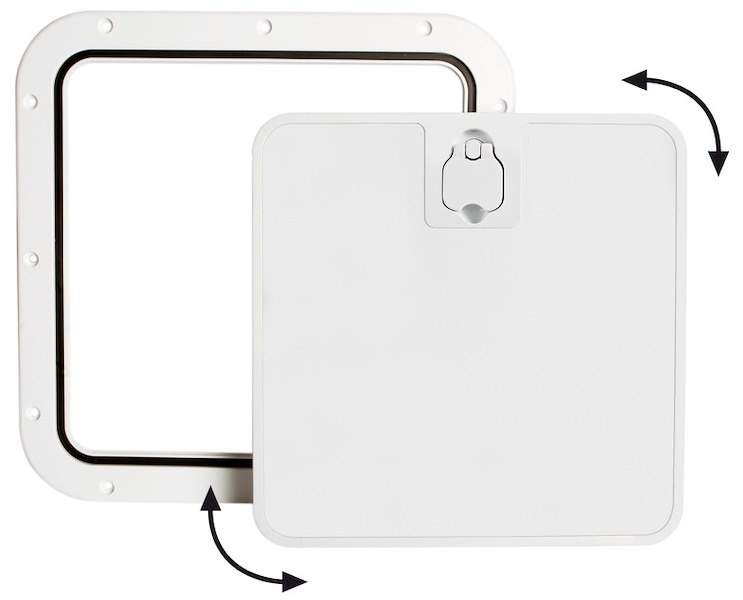 Portello d’ispezione con frontale estraibile