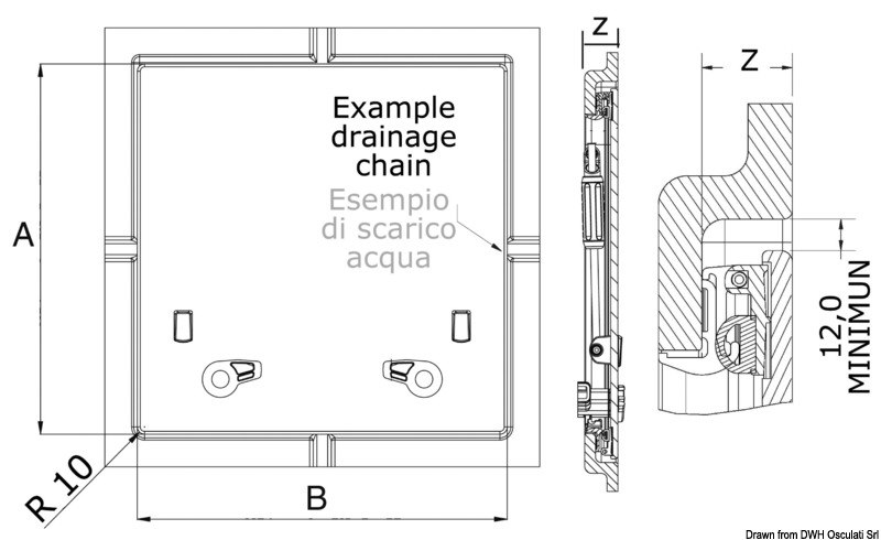 Passauomo LEWMAR Flush Hatch