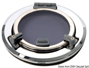 Oblò tondo LEWMAR  in acciaio AISI 316