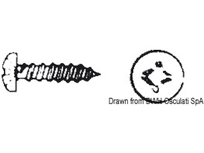 Viti autofilettanti testa cilindrica taglio a croce, UNI 6954 DIN 7981