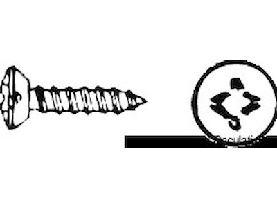 Viti autofilettanti testa svasata a goccia di sego taglio a croce UNI 6956 DIN 7983