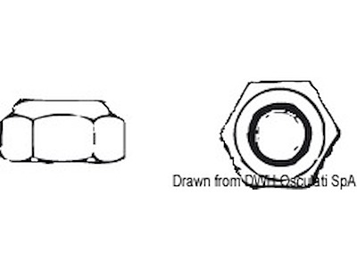 Dadi esagonali autobloccanti tipo alto DIN 982
