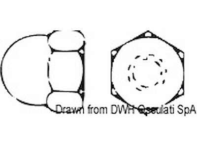 Dadi ciechi a calotta UNI 5721 DIN 1587