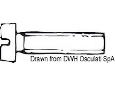 Viti testa cilindrica interamente filettata, taglio a cacciavite, UNI 6107 DIN 84