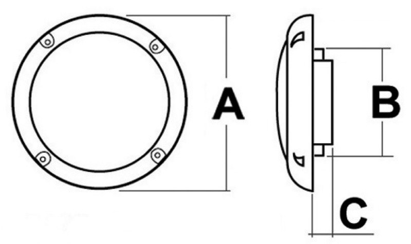 Coppia altoparlanti stereo a due vie versione Slim, profondità 23 mm