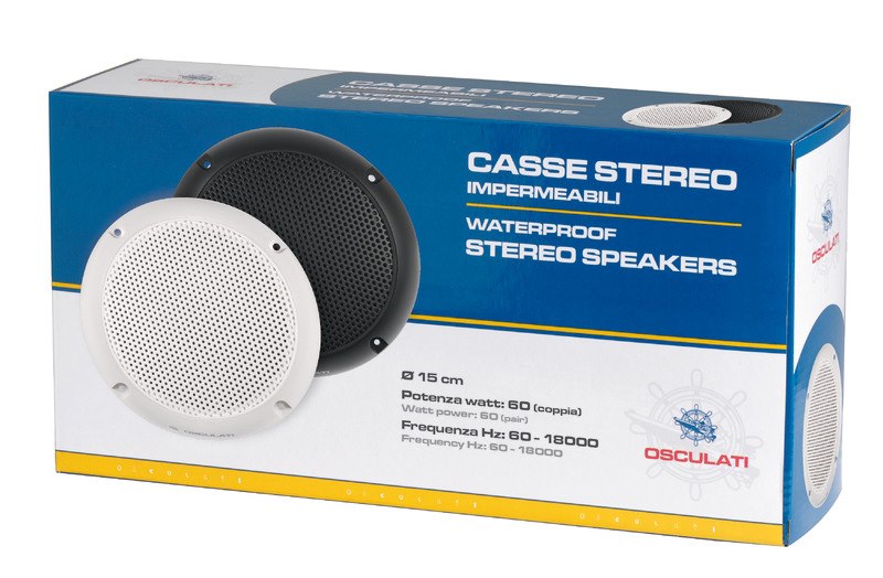 Coppia altoparlanti stereo a due vie versione Slim, profondità 23 mm