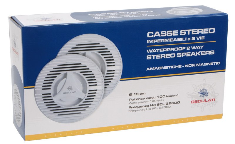 Coppia casse bianche 180 mm 100 W 