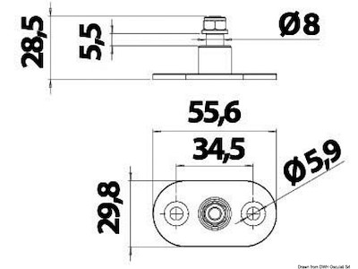 Basetta con perno De-Lux 