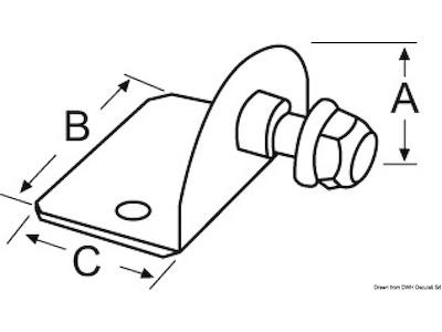 Piastrina di fissaggio piana versione a 90°