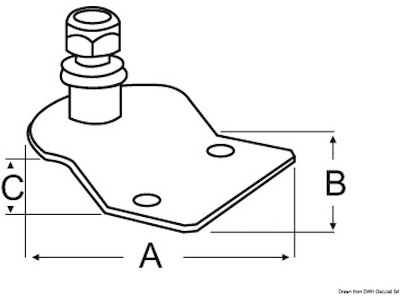 Piastrina di fissaggio a sbalzo
