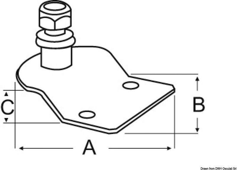 Piastrina di fissaggio a sbalzo