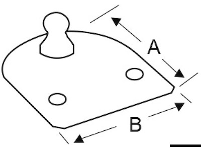 Piastrina di fissaggio piana