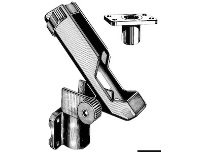 Portacanna orientabile in nylon