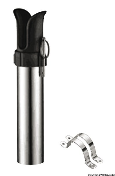 Portacanna a parete acciaio inox 1 posto 