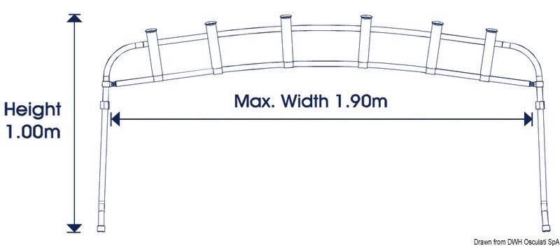 Torre portacanne tendalino 6 posti 