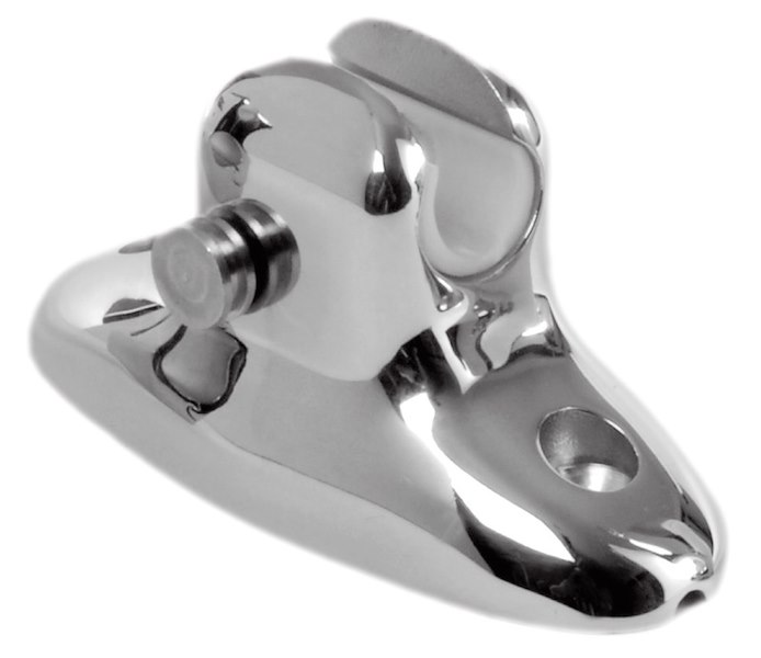 Serie componenti tendalini con accoppiamento tra base e portatubo tramite sfera