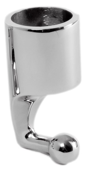 Serie componenti tendalini con accoppiamento tra base e portatubo tramite sfera