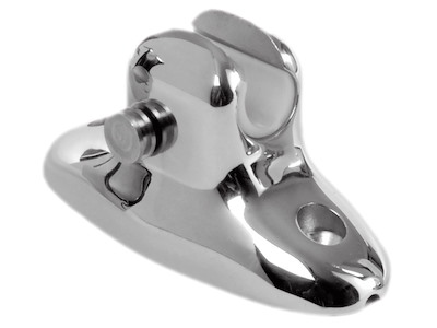 Serie componenti tendalini con accoppiamento tra base e portatubo tramite sfera