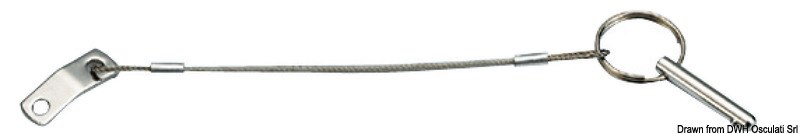Piastrina inox Ø 6 mm + cavetto inox Ø 1,6 mm + spina inox