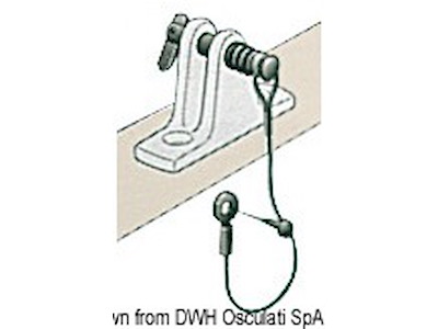 Piastrina inox Ø 6 mm + cavetto inox Ø 1,6 mm + spina inox