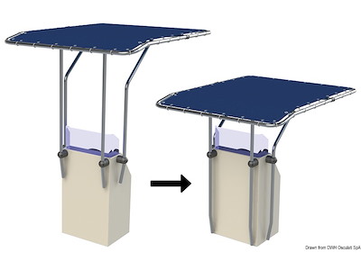 T-Top in alluminio retrattile