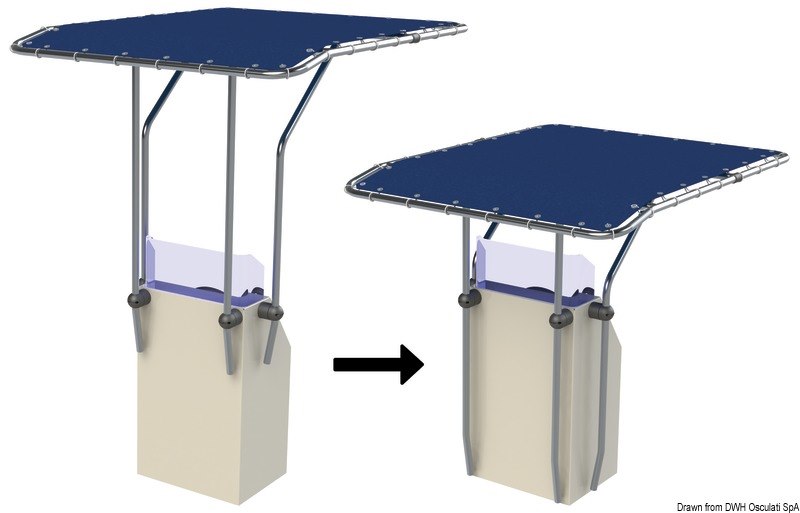 T-Top in alluminio retrattile