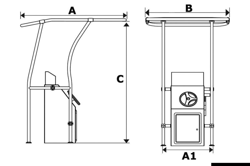 T-Top in alluminio retrattile