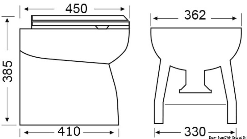 WC SILENT Elegant basso con pompa 80 dB
