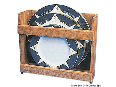 Porta 12 piatti teak 