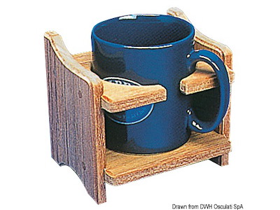 Porta tazza o lattina teak 