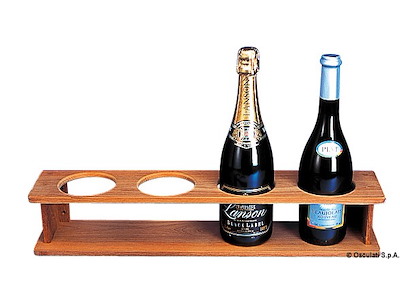 Porta 4 bottiglie teak 