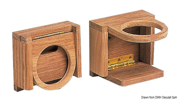 Porta bicchiere parete teak 