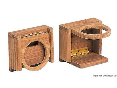 Porta bicchiere parete teak 