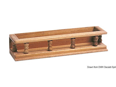 Porta vasetti teak 350x65x90 mm 