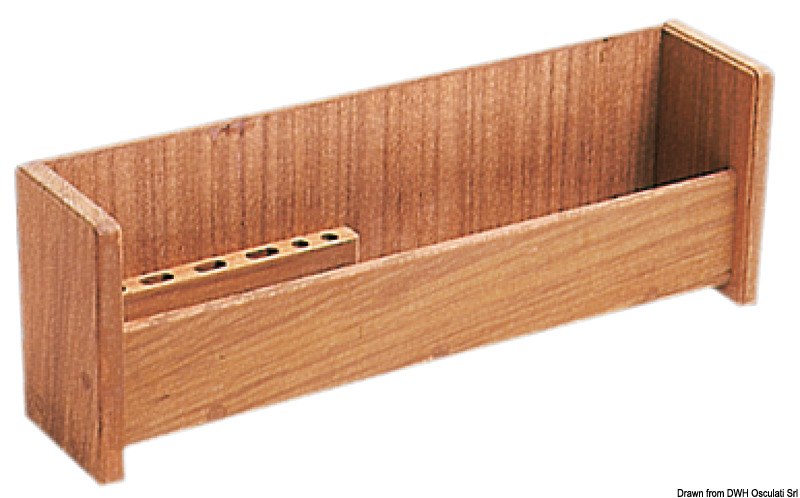 Porta strumenti teak 435x100x150 mm 