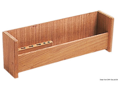 Porta strumenti teak 435x100x150 mm 
