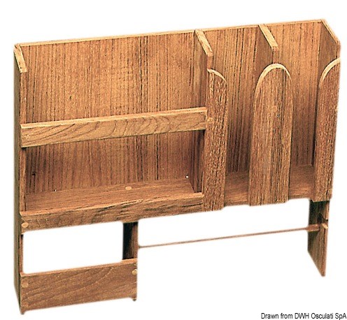 Porta piatti teak 490x106x425 mm 