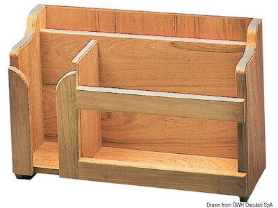 Porta piatti teak 395x152x282 mm 