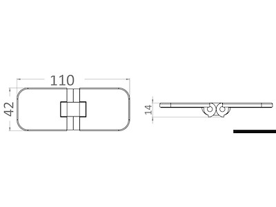 Cerniera di precisione con rotazione 180° e cover  