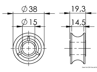 Puleggia LEWMAR di ricambio per Organiser