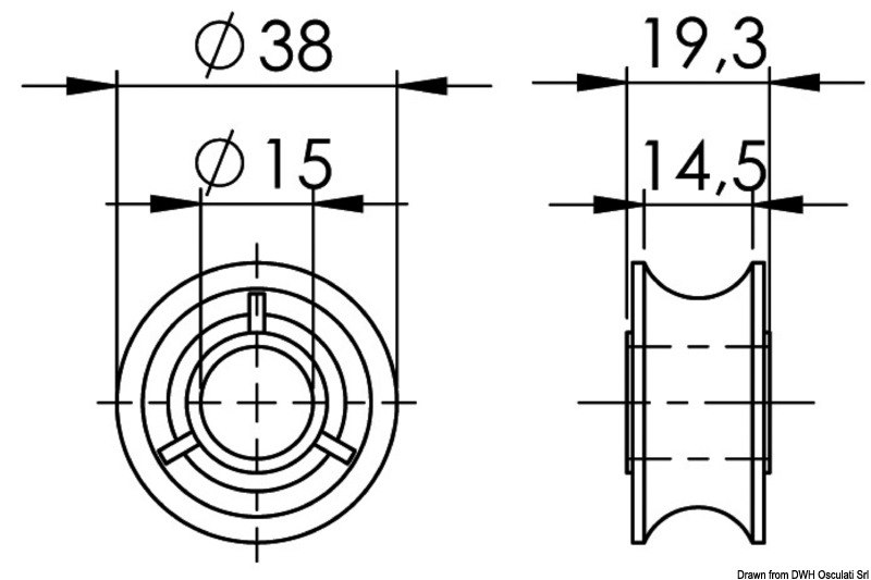 Puleggia LEWMAR di ricambio per Organiser