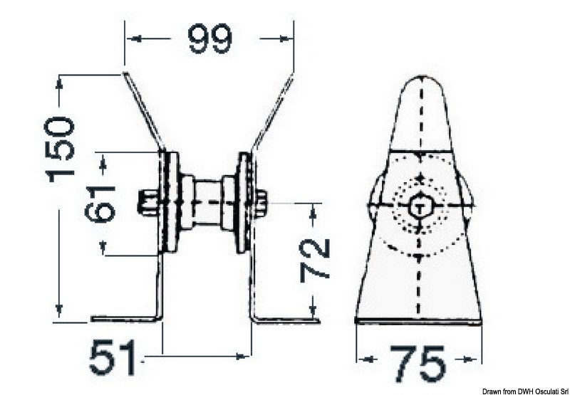 Puleggia di ricambio in gomma dura per musone