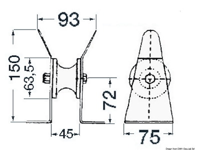 Puleggia di ricambio in gomma dura per musone